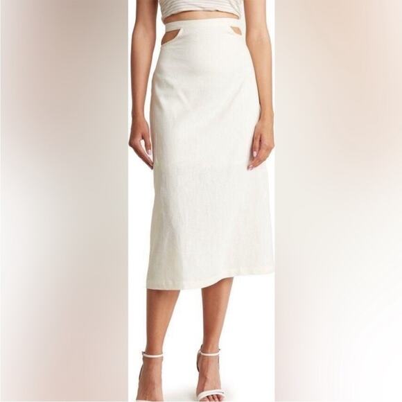 WeWoreWhat Linen Skirt - Picture 1 of 7
